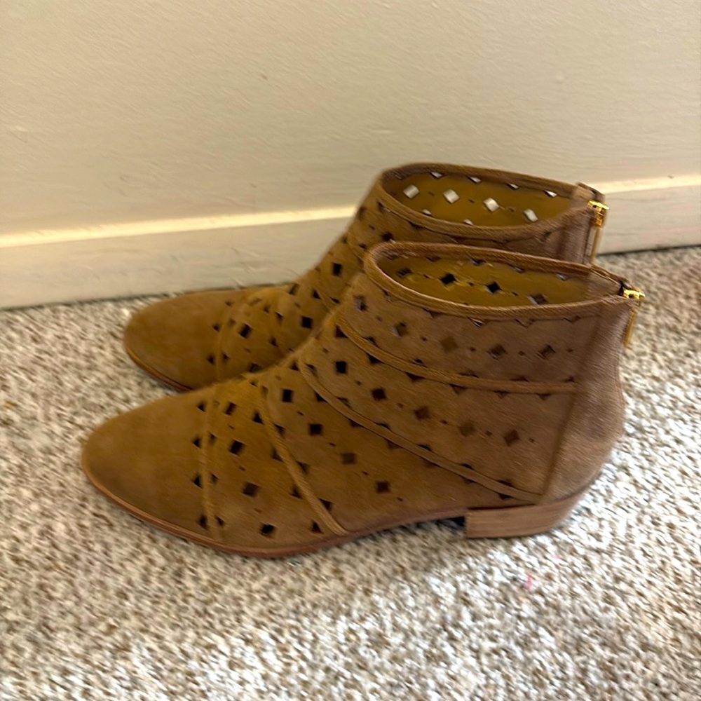 Michael Kors  tan gently used cut out bootie’s .